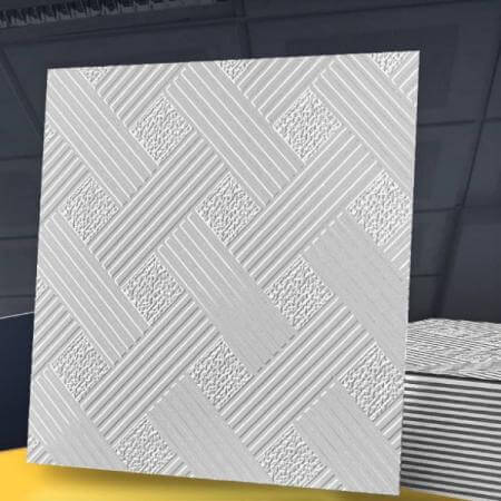 تصویر تایل گچی حصیری