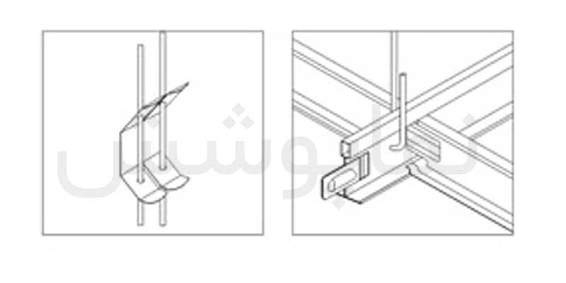 نحوه اتصال براکت به سقف