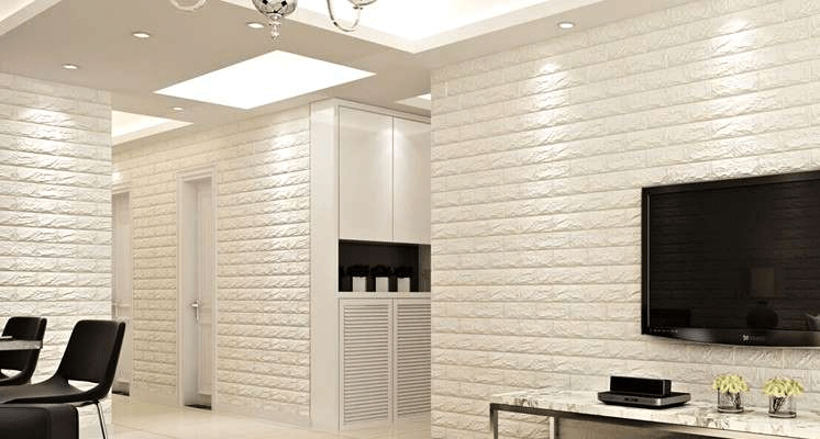 تصویر دیوارپوش سفید